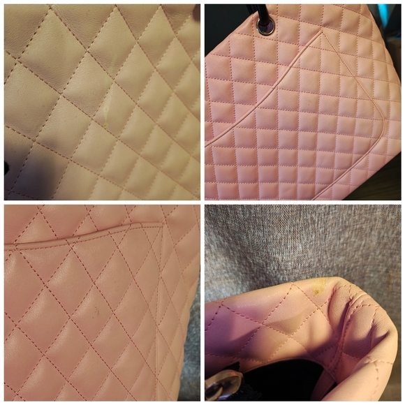 Chanel Cambon Pink and Black Quilted Leather Tote - Picture 4 of 13